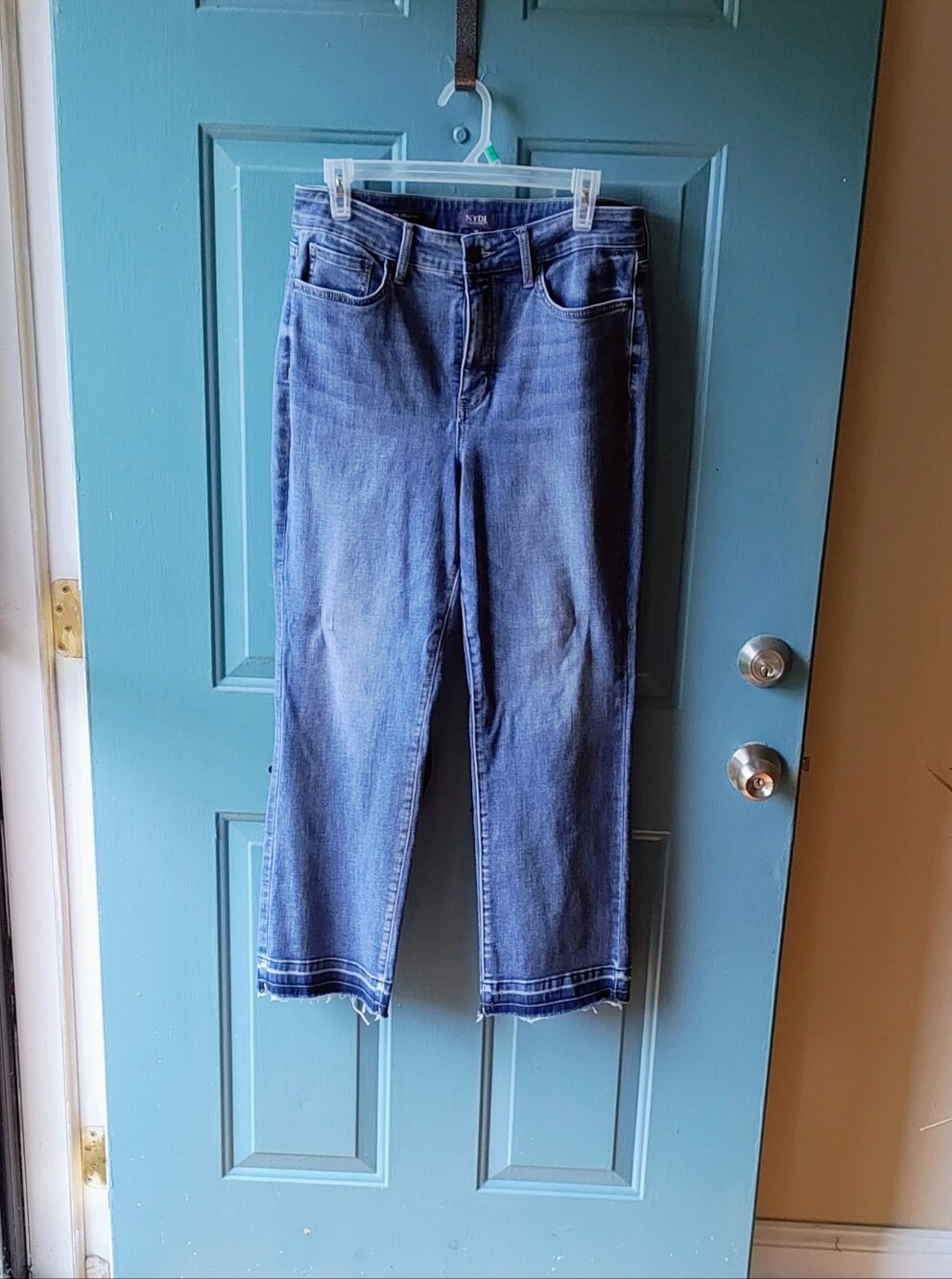 NYDJ Marilyn Straight Ankle Jean With Hem Detail